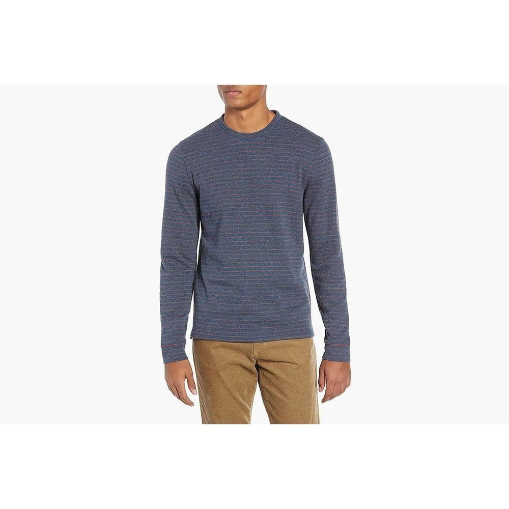 Vince LS Striped Crewneck Shirt Large Blue‎ Red M54359721 Cotton Minimalist Ivy